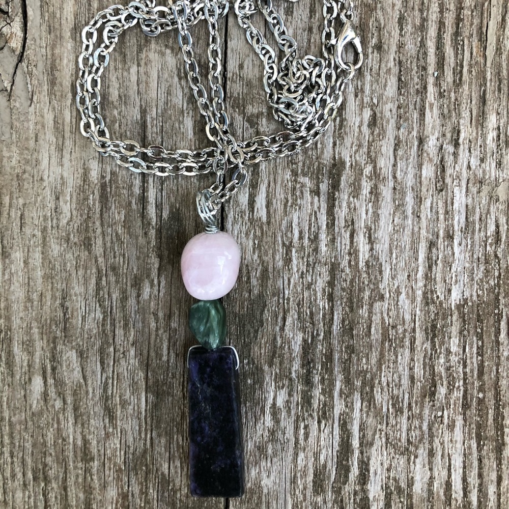 Charoite necklace for soul healing and growth - Picture 2 of 3